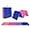 Pink ,Blue Gradien, variant on Matladin 8 FT Folding Gymnastics Gym Exercise Aerobics Mat, 8’x 2’ x 2” PU Leather Tumbling Mats for Stretching Yoga Cheerleading Martial Arts, Play