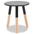 thumbnail image 3 of vidaXL Side Table Set 2 Pieces Solid Pinewood Black, 3 of 5