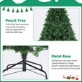thumbnail image 5 of PAPROOS 5.5FT Christmas Trees, Artificial Christmas Tree with Lush 850 Tips, Christmas Decor Xmas Tree with Sturdy Metal Base, Outdoor Indoor Christmas Trees for Home Office Shop Decorations, Green, 5 of 8
