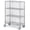 24x48in-Chrome, variant on Vakiorn Mobile Security Wire Cage 1500 lbs Capacity 3 Tier Adjustable Shelves Double Lockable Doors 5 In Casters 69 in for Warehouse Grocery Restaurant