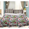 thumbnail image 2 of 3D Colourful Green Plant Floral Leaves Pattern Quilt Cover Set Bedding Set, 2 of 3
