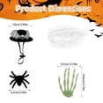 thumbnail image 3 of Halloween Porch Goose Costume Set for 17 or 23 Inches Lawn Cement Geese, Spooky Cobweb Dress with Skull Hat & Skeleton Hand Spiders Accessories, Outdoor Garden Holiday Apparel, Clothes Only, 3 of 8