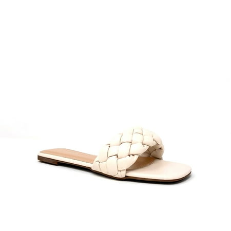 

Ellie Vegan Leather Braided Sandals
