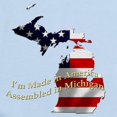 thumbnail image 2 of CafePress - Made In America Michigan Body Suit - Baby Light Bodysuit, Size Newborn - 24 Months, 2 of 4