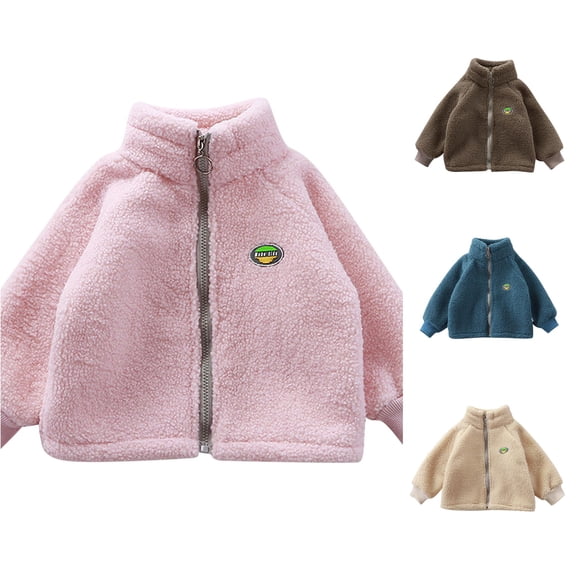 Vrotazzy Toddler Kids Baby Boys Solid Jacket Outerwear Warm Winter Zipper Coat