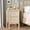Natural Wood, variant on Wood Nightstands with 2 Drawers, Small Bedside End Tables for Bedroom, Dorm, Kids Room & Living Room, 16"W×12"D×24"H Black