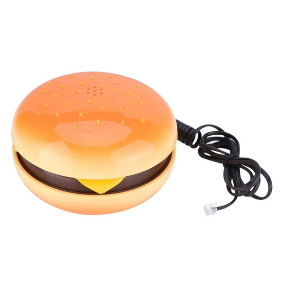 Garosa Landline Phone, Wire Telephone, Novelty Emulational Hamburger Telephone Wire Landline Phone Home Decoration