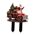 thumbnail image 3 of Letrero navideño de Papá Noel para jardín, decorativo, con toma de tierra, acrílico, para decoración navideña al aire libre, para patio, y céspe, 3 of 8