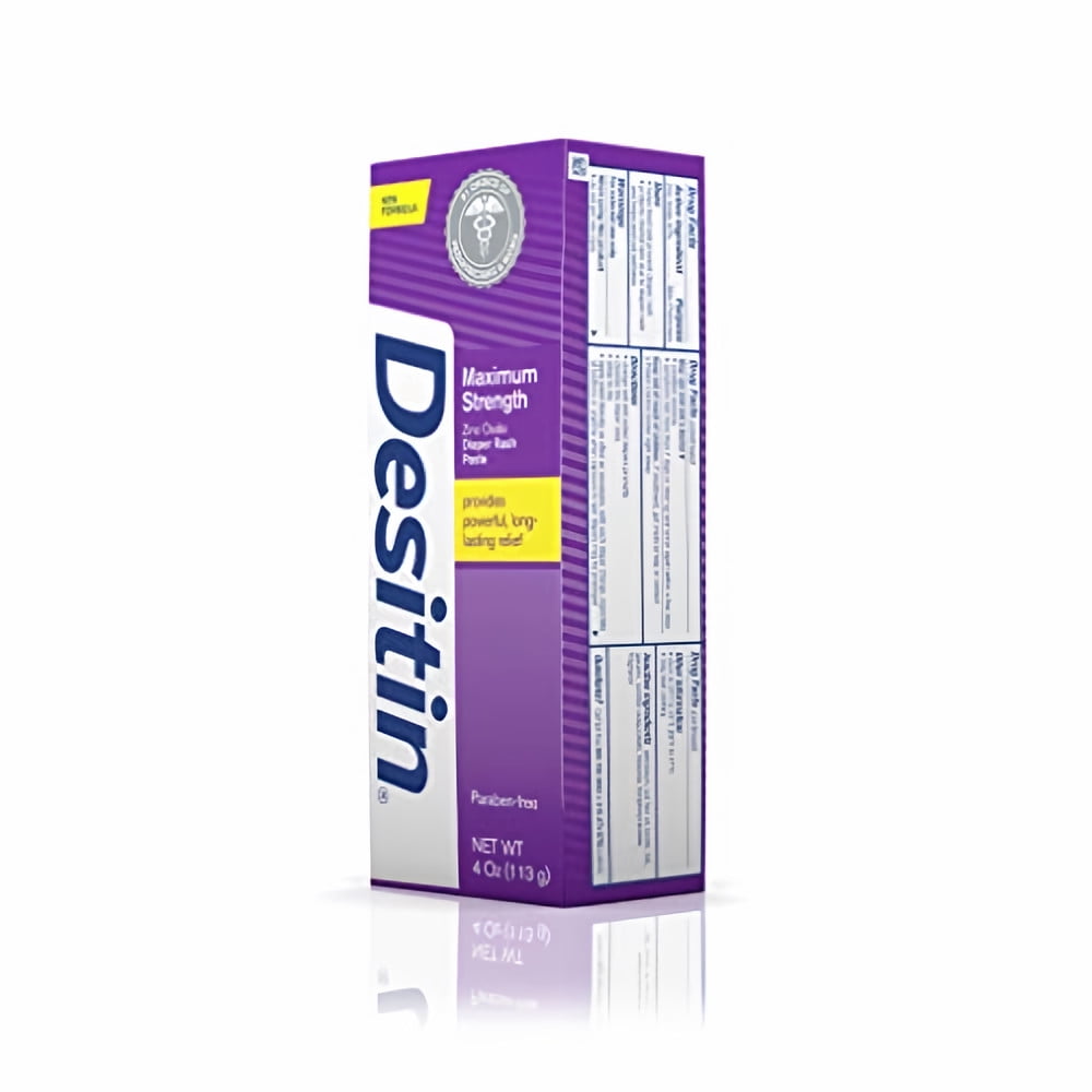 Desitin Maximum Strength Diaper Rash Paste 4 oz tube (Pack of 3)