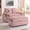 Pink, variant on 56" Adjustable Recliner, Small Loveseat Couch, 2 Seater Sofa with USB Port, Comfortable Loveseat with Storage Ottoman for Lounge Area, Blue