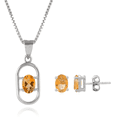 thumbnail image 4 of Femme Jam 925 Sterling Silver Oval Cut Natural Citrine Gemstone Jewelry Set for Women, 4 of 13