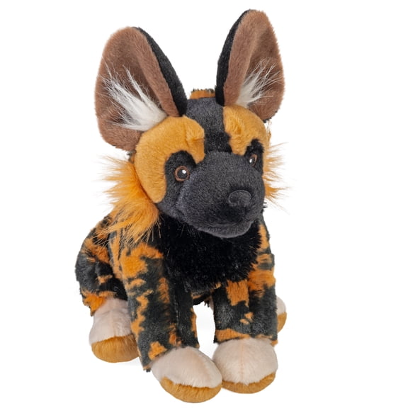 Wild Republic Cuddlekins Eco Mini African Wild Dog, Stuffed Animal, 8 Inches, Plush Toy, Fill is Spun Recycled Water Bottles, Eco Friendly
