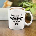 thumbnail image 3 of Shop4Ever Promoted To Mommy Est 2023 Ceramic Coffee Tea Mug Cup 11 oz. Funny Gift for Her, New Mom, New Mother, Wife (White Handle 11 oz.), 3 of 5