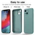 thumbnail image 4 of Original Square Liquid Silicone Phone Case For iPhone 14 13 12 Pro Max Mini Plus SE 2023 Shockproof Back Cover, 4 of 5