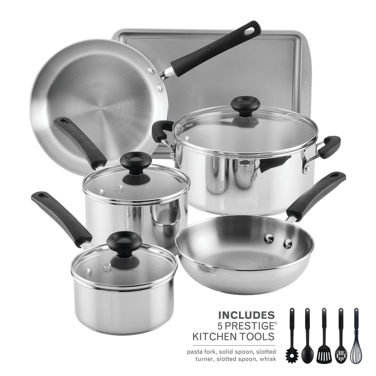 Farberware SureSteel 14-Piece Stainless Steel Cookware Set photo 2