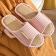 thumbnail image 5 of Slippers for Women,Women Striped Bottom Soft Home Slippers Warm Cotton Shoes Indoor Slippers On Shoes For Bedroom House,Womens Slippers,Pink,7.5, 5 of 8