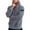 Gray, variant on Mens Hoodies Casual Solid Color Plush Half-Zip Sweatshirt Hoody Fall Winter Vintage Clothes,Size M-3XL