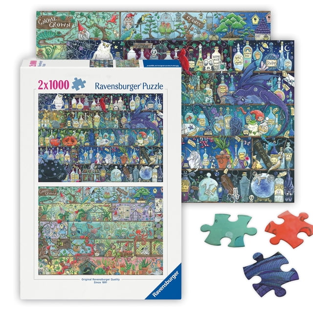 Rompecabezas Ravensburger Magic Shelves 2x1000 piezas para adultos