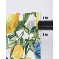 thumbnail image 6 of Botanical Lemon Tier Curtains 36 Inch Length,Sheer Curtains for Bedroom Living Room Window Watercolor Blue Birds Green Leaves Rod Pocket Drapes Kitchen Curtains Small Half Window 27.5"x36" 2 Panels, 6 of 6