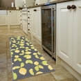 thumbnail image 2 of Ottomanson Machine Washable Non-Slip Rubberback Lemons 2x5 Kitchen Runner Rug, 20" x 59", Gray, 2 of 8