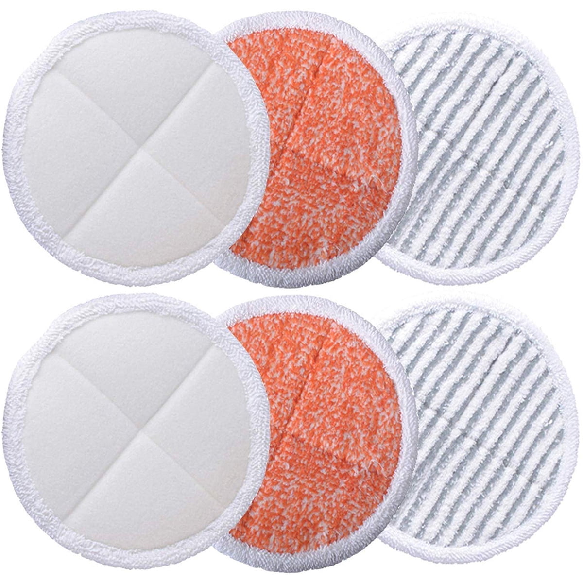 6Pack Soft Scrubby Steam Mop Pads for Bissel Spinwave 2039A 2124