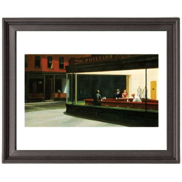Hopper - Nighthawks - Picture Frame 8x10 inches - Poster Print - Walmart.com