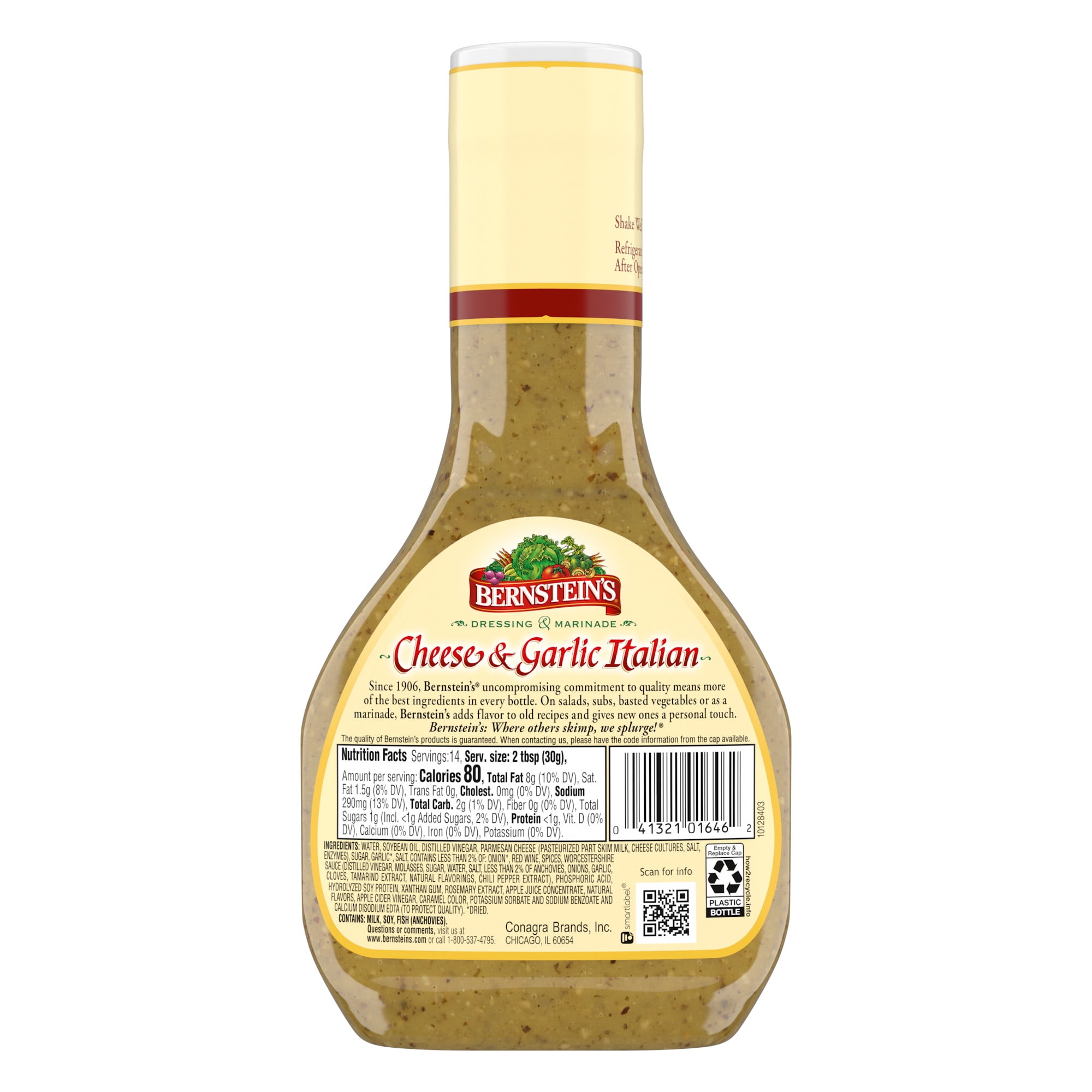 Bernstein's Cheese & Garlic Italian Salad Dressing, 14 oz