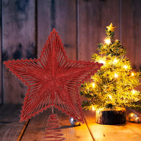 Pretyzoom 1Pc Tree Star Christmas Decoration with Realistic Texture