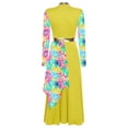 thumbnail image 4 of vastwit Women Long Sleeve Praise Dance Dress Liturgical Dancewear Tunic Robes Worship Dancing Gowns Yellow M, 4 of 5