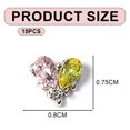thumbnail image 4 of 15 piezas de uñas grandes de aleación de plata 3D, selección multicolor, marco de metal para uñas, imitación de piedras preciosas grandes, gemas de cristal, arte de uñas con diamantes, 4 of 5