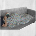 thumbnail image 6 of Shabby Flora Soft Flannel Fleece Throw Blanket, Colorful Roses Vegetation in the Summer with Leaves Bridal, Cozy Plush for Indoor and Outdoor Use, 70" x 90", Turquoise Pale Pink, by Ambesonne, 6 of 6