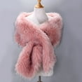 thumbnail image 1 of Wraps Women's Faux Shawl Wrap Cape For Bridal Wedding Blue Artificial Wool Wraps, 1 of 3
