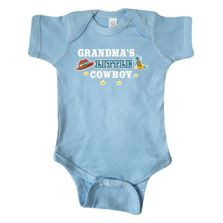 

Inktastic Grandmas Little Cowboy with Cowboy Hat and Boots Gift Baby Boy Bodysuit