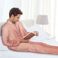 thumbnail image 6 of Naloa Pig'S Tail Men’s Pajamas Set - Long Sleeve Button Down Sleep Shirt and Pajama Bottoms Sleepwear Set-Small, 6 of 7