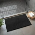 thumbnail image 3 of PABUBE Bathroom Rug, 15.7"x24" Soft Absorbent Bathroom Mat and Bath Mat Black, Premium Microfiber Shag Bath Rug Machine Washable, 3 of 10