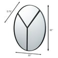 thumbnail image 2 of Lyra 30-In Round Accent Mirror - Black, 2 of 2