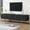 Black+Gold, variant on Toauuo Modern TV Stand with Metal Legs and Gold Handles - Fits TVs Up to 80'', Media Console Table with Cabinets & Adjustable Shelves, Luxury TV Cabinet with Geometric Lines for Living Room