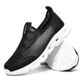 thumbnail image 2 of Men's Net Shoes Large Size Breathable Sports Shoes Soft Comfortable and Light With Casual Shoes Lazy shoes White 11 UK, 2 of 7