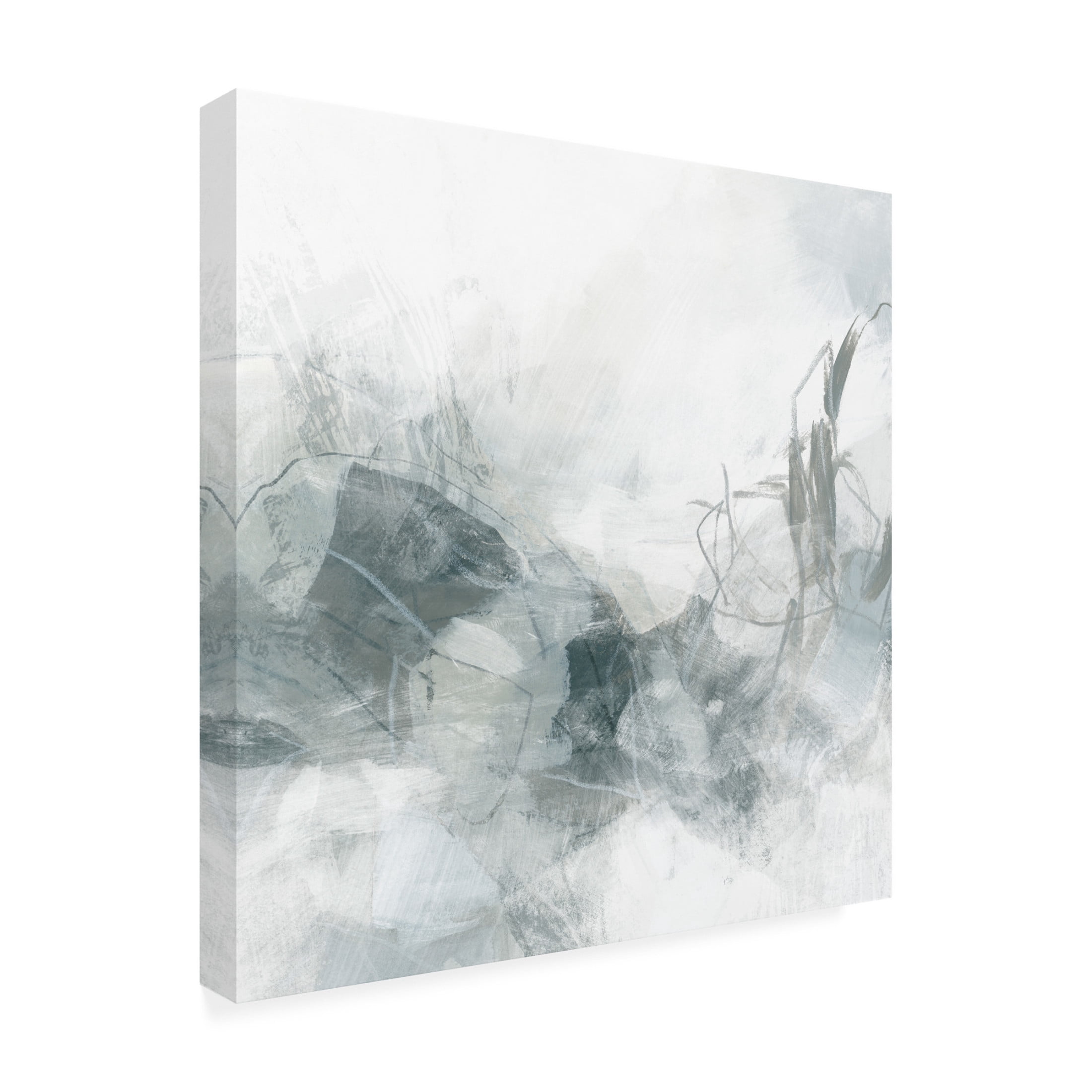 Canvas Wall Art - June Erica Vess 'Stone Mist II' Wall Art for Living Room, Bedroom, or Office Décor by Trademark Fine Art - 18 x 18 Inches