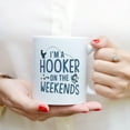 thumbnail image 3 of Coffee Mugs I'm Hooker On Weekends Fishing Birthday Gifts for Fisherman Dad or Fish Lovers Men Coffee Lovers 11oz 15oz White Mug Christmas Gift, 3 of 7