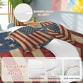 thumbnail image 2 of Vintage US Flag Duvet Cover Set Full Size, Patriotic Retro 4 Piece Soft Microfiber Bedding Set with 1 Duvet Cover, 1 Flat Sheet, 2 Pillowcases, 2 of 9
