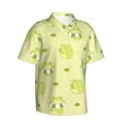 thumbnail image 2 of Fotbe Cute Frog3 Hawaiian Shirt For Men Unisex Summer Beach Casual Short Sleeve Cotton Linen Button Down Shirts-3x-Large, 2 of 9