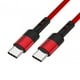 thumbnail image 3 of Cable de datos USB C macho a macho, 60 W, 3 A, cable de carga rápida profesional para 50 cm rojo, 3 of 9