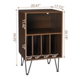 thumbnail image 2 of Hommpa Record Player Stand With LED Lights Turntable Stand with Vinyl Record Storage Record Cabinet Organizer Holds Up to100 Albums for Living Room Bedroom Office Brown, 2 of 11