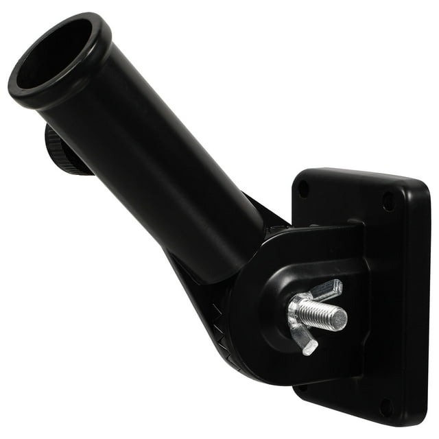 Support de Drapeau Ajustable Pratique pour Usage Domestique Alliage d'Aluminium Noir 1 Pce