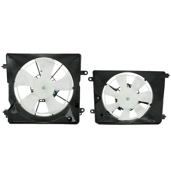 CCPAO 2PCS AC Condenser Radiator Cooling Fan Compatible with 2012-2015 Honda Civic 2013-2017 Acura