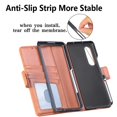 thumbnail image 5 of TECH CIRCLE for Samsung Galaxy Z Fold 4 Case, PU Leather Wallet Flip Book Case with S Pen Holder Kickstand RFID Blocking Credit Card Holder Shock-Absorbing Protective Case, Brown, 5 of 10