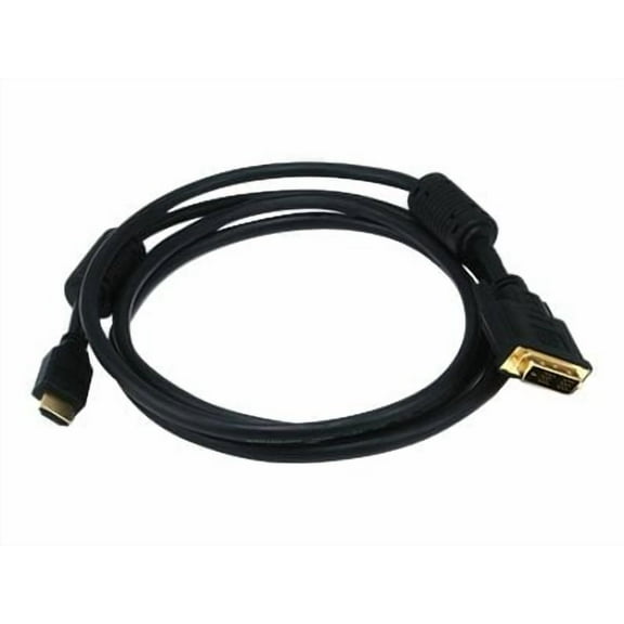 Monoprice HDMI to DVI Adapter Cable - 6 Feet - Black | High Speed, Video Cable, 28AWG, Ferrite Cores, Compatible with AVCHD / PlayStation 3 and More