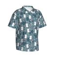 thumbnail image 2 of Daiia Forest Rabbit Hawaiian Shirt for Men Gentle Cotton Regular Short Sleeve Casual-Medium, 2 of 9