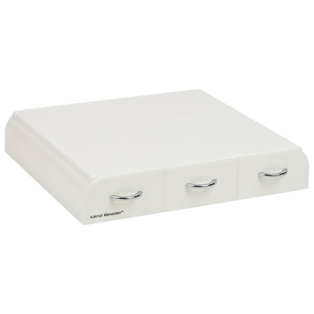 Mind Reader - Single Serve Coffee Pod Organizer with 3 Drawers, 36 Pod Capacity, Countertop, 13.5"L x 12.25"W x 2.5"H - White